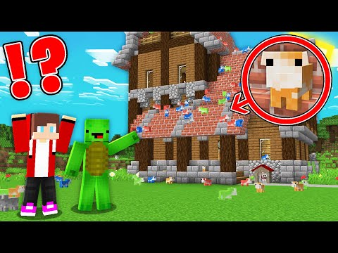 Adventure Craft - Invasion of Crazy HAMSTERS On Mikey and JJ's House In Minecraft - Maizen Mizen Mazien Parody