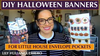 DIY Halloween Banners for Little House Envelope Pockets
