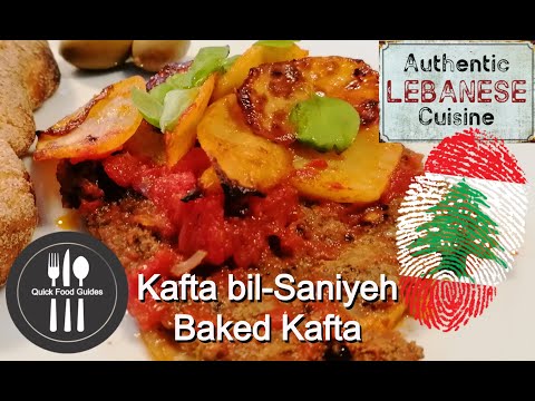 Lebanese baked kofta, KAFTA BIL-SINIYAH  (Fast guide, under 2.30 min)   الكفتة والبطاطا بالفرن