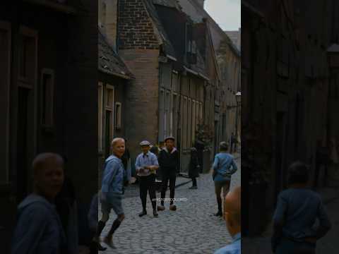 Children playing on the street in 1919 - Restored Footage