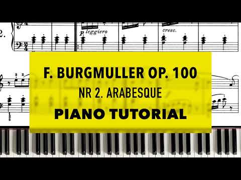 F.Burgmuller op.100 Nr.2 - Arabesque | Piano Tutorial