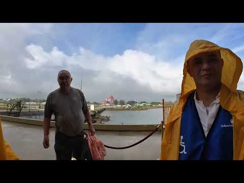 Going ashore at Nuku'alofa, Tonga from a cruise ship.