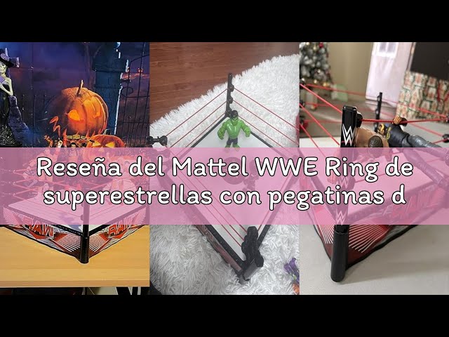 Vídeo relacionado con Mattel WWE Ring de superestrellas con pegatinas de Main Event y RAW, colchoneta con muelles y cuerdas elásticas tensadas, JDJ20