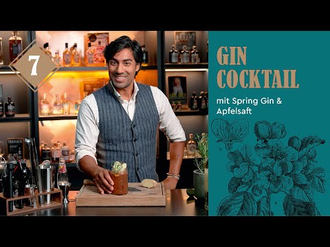 Gin Adventskalender -Tür 7- Springfield. Gin Cocktail mit Apfelsaft. Nic Shanker & Wajos Cocktail