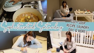 COZY PRODUCTIVE WEEKEND AT HOME // Pregnant Mom Homemaking + Laundry Day