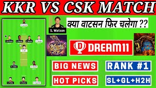 KOL VS CSK Dream11 Team IPL 2020 | KOL vs CSK | Match 21 | KOL vs CSK Dream11 Prediction