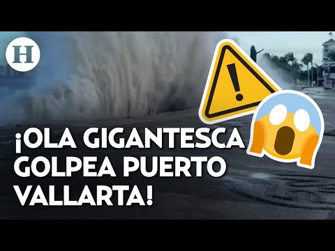 ¡Huracán Priscilla genera olas de hasta 8 metros! Puerto Vallarta bajo el agua; imágenes impactantes