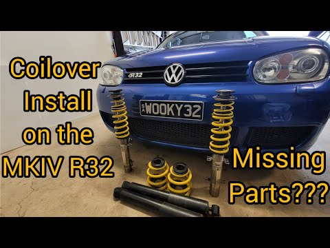 VW MK4 R32 Golf Coilover install + New wheel reveal!!