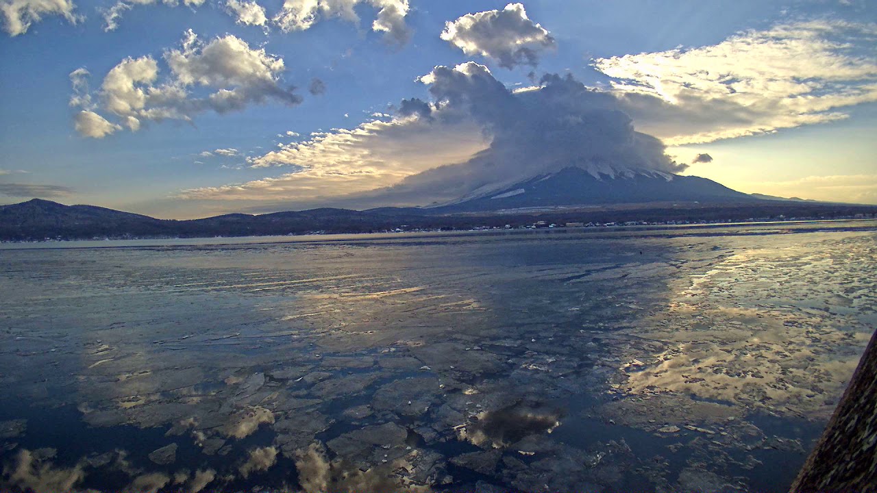 【Brinno TLC2000】冬の早朝、山中湖にて