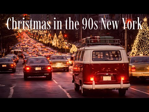 90's Old Christmas Playlist Vintage in New York Street | Frank Sinatra, Wham!, Freddy Cole, Crosby
