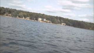 preview picture of video 'Lake Coventry Kawasaki zxi Jet ski at 50 mph'