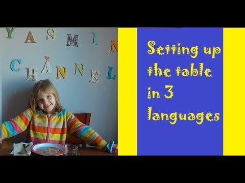 Setting the table up in 3 languages (English, Spanish and Portugues)