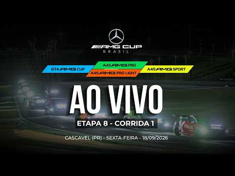 🔴 AMG CUP BRASIL | Corrida 1 - A45 Pró-Light e Sport | GT4 e A45 Pró| 8ª Etapa 2026 | Cascavel (PR)