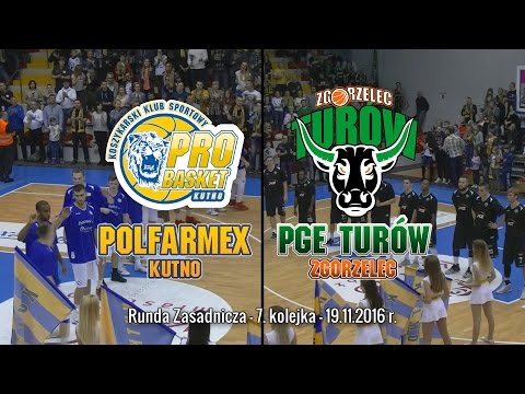Skrót meczu Polfarmex Kutno - PGE Turów Zgorzelec - 19.11.2016