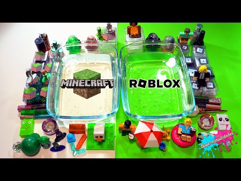 Mezclando Roblox VS Minecraft en Slime - Supermanualidades