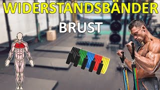 11 Übungen für die Brust mit Widerstandsbändern - Fitness Band für Zuhause oder 