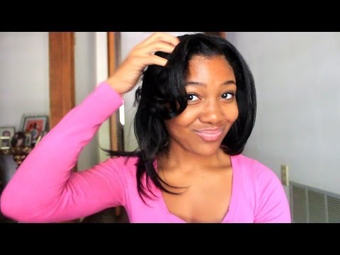 Roller Set & Hot Comb (pressed roots) Silky Hair! Video