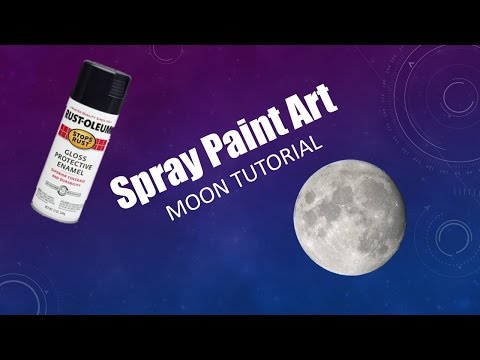 Super Easy Spray Paint Moon Tutorial!