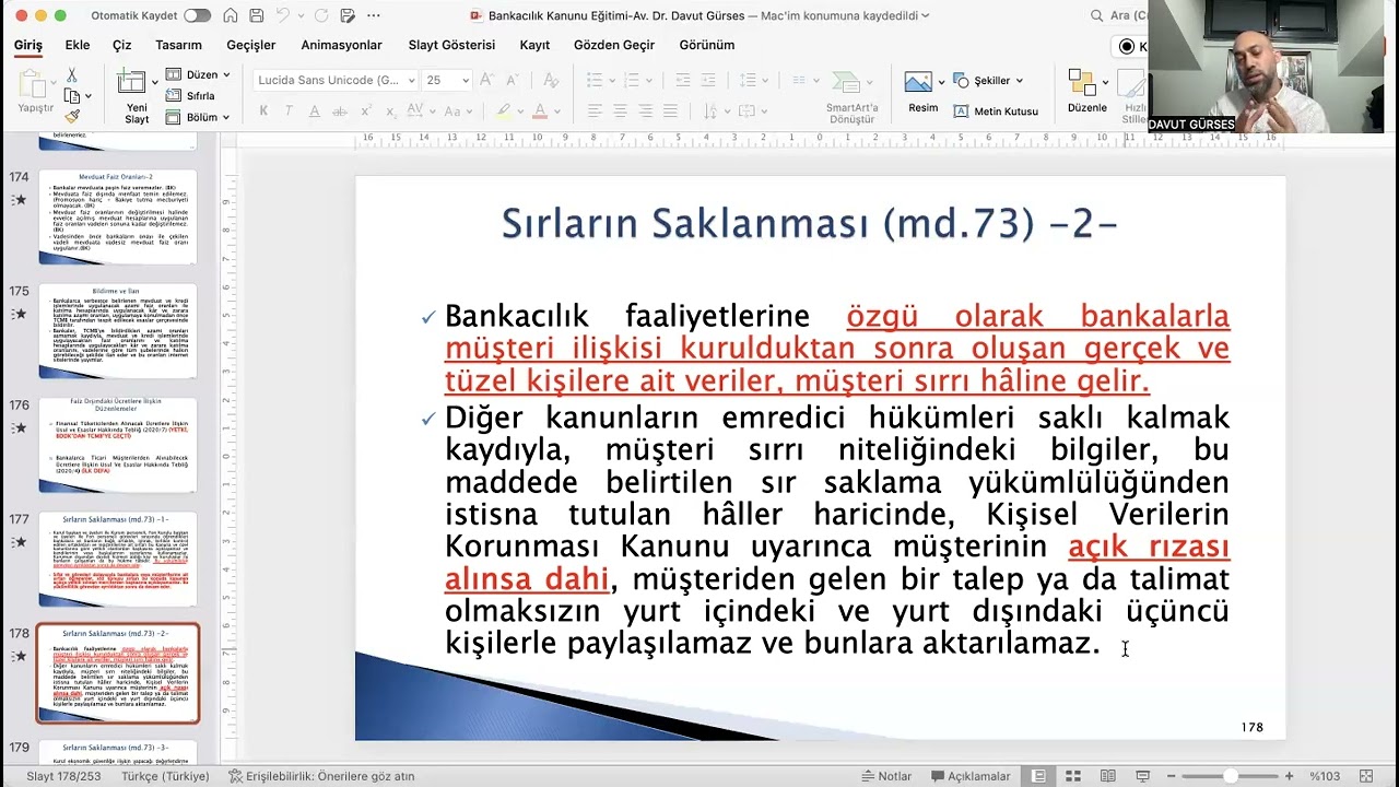 Bankacılık Hukuku, Ders 6: Faiz, Ücretlerin Belirlenmesi, Sır Saklama, İtibar