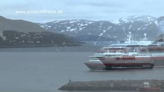 preview picture of video 'Hurtigruten MS Richard With kommt in Hammerfest an'
