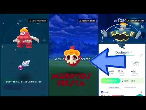 Pokemon Go Shiny Cempasúchil Crown Duskull Catch & Dusclops-Dusknoir Evolutions