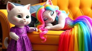 Little mischievous cat cut ✂️ mother's hair and buy a teddy 🧸😭💔#cats #catstory #shortvideo #story 