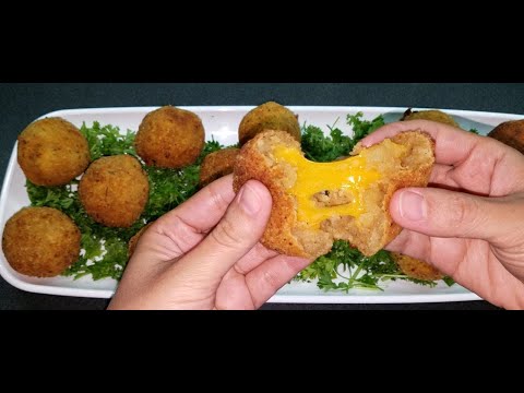 Cheese Filled Potato Croquettes -Crispy potato...