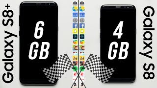 Samsung Galaxy S8+ (6GB RAM) vs. Samsung Galaxy S8 (4GB RAM) Speed Test