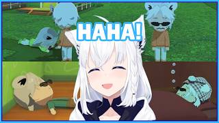 Fubuki Can't Stop Laughing at Bucky and Ricky That She Create in【Tomodachi Life】