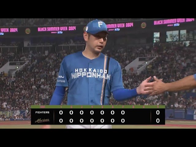 【7回裏】ファイターズ・加藤貴之 2打席連続三振を奪う!!  2024年7月19日 千葉ロッテマリーンズ 対 北海道日本ハムファイターズ