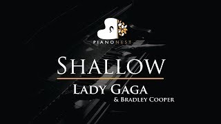 Lady Gaga, Bradley Cooper - Shallow - Piano Karaoke / Sing Along Cover with Lyrics