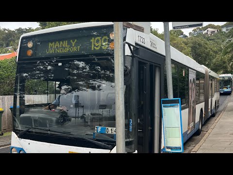 Keolis Downer Brookvale m/o 1733 Volvo B12BLEA Euro 3 Custom Coaches CB60 🤶 🎁 Bendy Bus Ride.