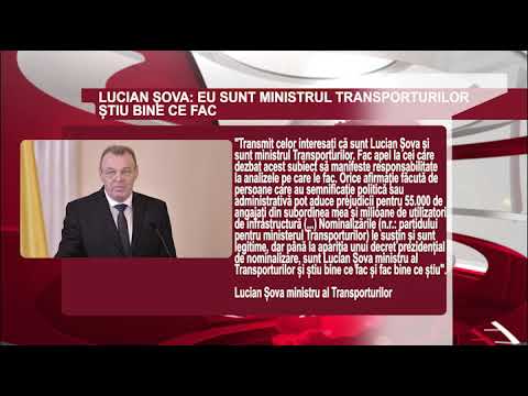 Declarația zilei 06 Decembrie - Șova o contrazice pe O. Vasilescu: Sunt ministrul Transporturilor