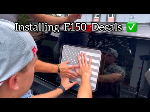 Installing American Flag Rear Window Decal On My F150