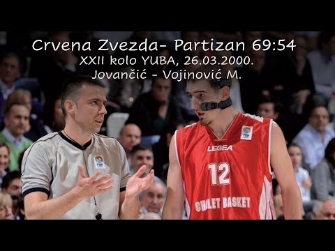 Crvena Zvezda - Partizan  69:54 XXII kolo Winston YUBA liga, 26.03.2000.