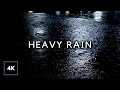 HEAVY RAIN on Road DARK Screen 10 Hours | Rain Sounds for Sleeping - for Insomnia, Study, Relaxing