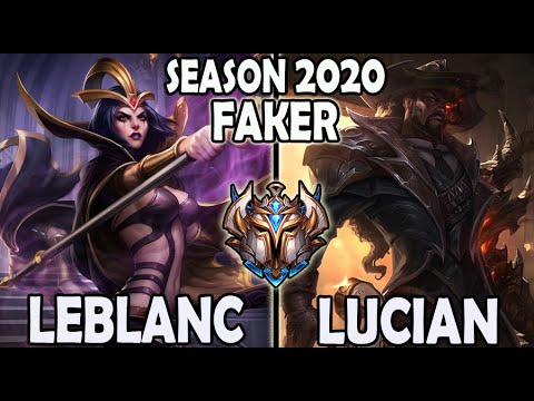 T1 Faker LEBLANC vs LUCIAN - Lol Ranked Korea