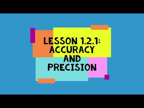 Lesson 1.2.1: Accuracy and Precision