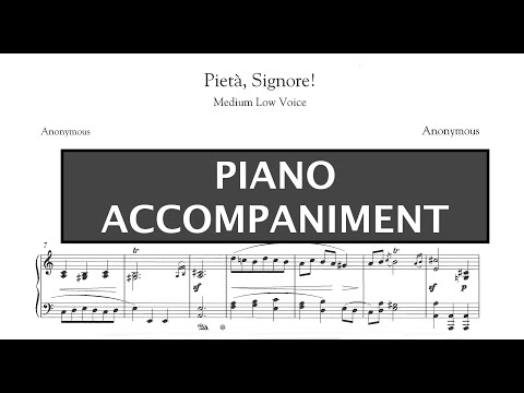 Pieta, Signore! (A. Stradella ) - A Minor Piano Accompaniment - Karaoke