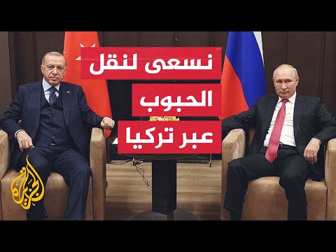 أردوغان اتصالات مع روسيا وأوكرانيا لنقل الحبوب بشكل آمن عبر تركيا
