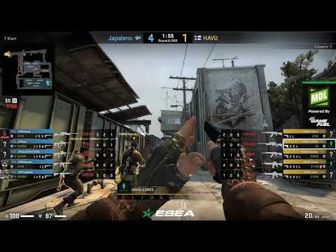 ESEA MDL SEASON 32 EUROPE HAVU VS JAPALENO | TRAIN | CSGO 2019