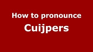 How to pronounce Cuijpers