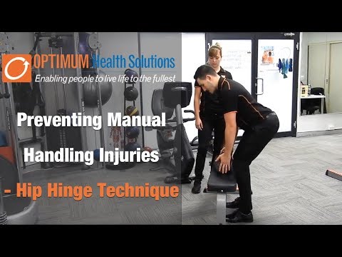 EXERCISE PHYSIOLOGY | Preventing Manual Handling Injuries | Hip Hinge Technique