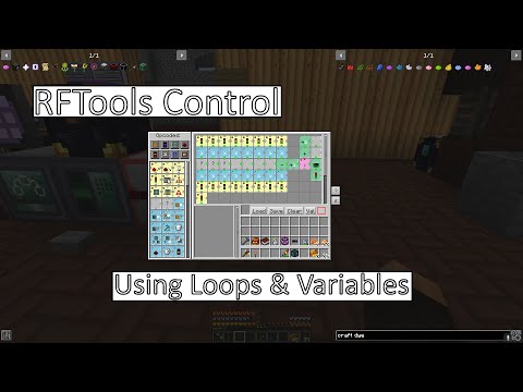 RFTools Control - A Program to Craft Minecraft Dyes with the Atomic Reconstructor - Tutorial