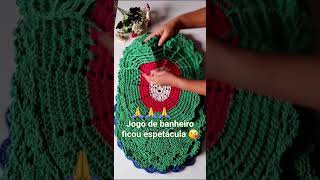 jogo de banheiro ficou espetácula#crochê!!!