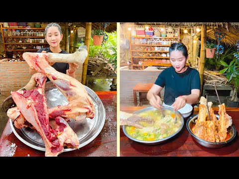 Yummy Cow Leg Country Style Cook for 2 recipe | Cooking with Sros