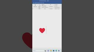 How to create a Heart symbol in Word | Love symbol in Word #words #viral #youtubeshorts #love#heart