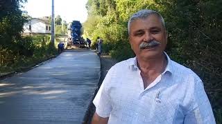 Pavimentação em concreto fase experimental está acontecendo na comunidade de Gonçalves Júnior