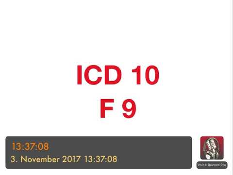 PSYCHOTHERAPIE AUSBILDUNG - ICD 10 - F 9