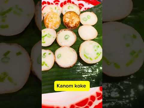 Lao and thai dessert thick custard deep pancake with coconut milk Kanom Koke/kanom Kok #recipe #food